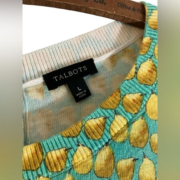 Talbots Button Back Pears Sweater Size L - Picture 3 of 5